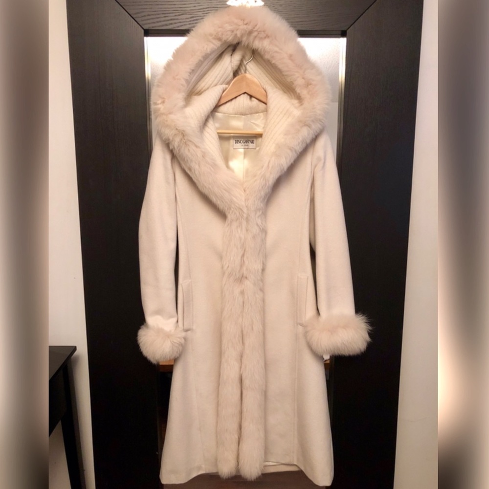 100% Mink Fur Coat & Angora Headband Accessory